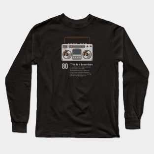 Boombox 80s Long Sleeve T-Shirt